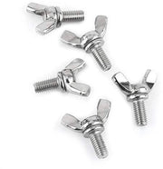 Viti Vlinder a 5 pezzi - M6 DIN316 - Acciaio Inossidabile - Maniglia a Lame - Lunghezza del Filo di Vite 30 mm - Alta Qualità - Maniglia