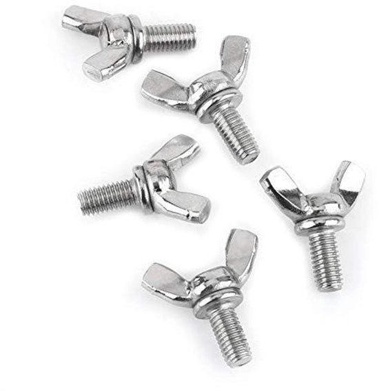 Viti Vlinder a 5 pezzi - M6 DIN316 - Acciaio Inossidabile - Maniglia a Lame - Lunghezza del Filo di Vite 30 mm - Alta Qualità - Maniglia