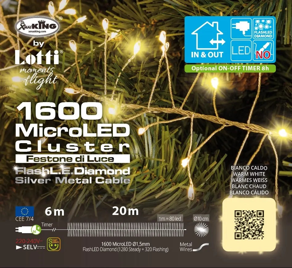 Catena festone cluster 20m 1600m.le