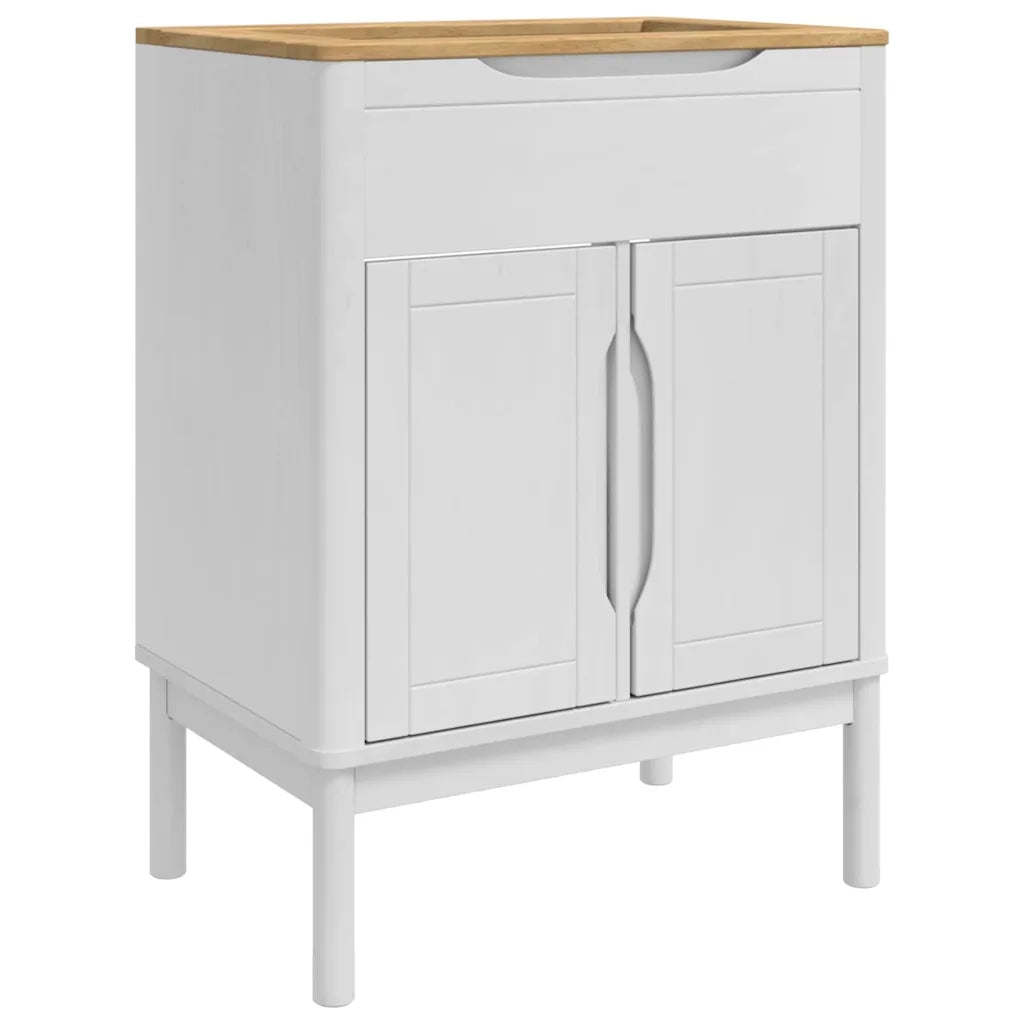 Set di mobili per il bagno con lo scaffale FLORO 2 pcs Bianco