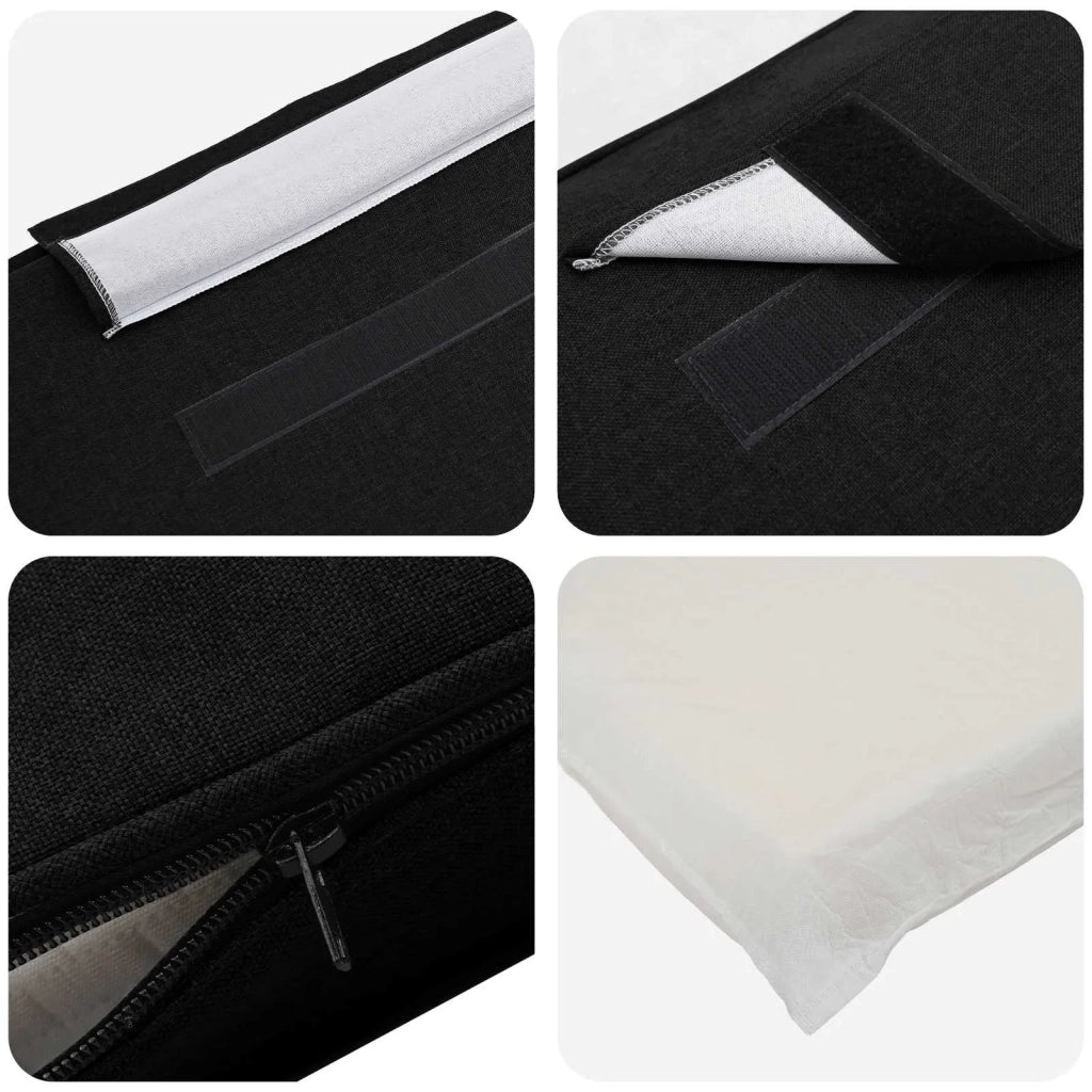 Testiera imbottita Marrone e Nero 150 cm Pino massello 880120
