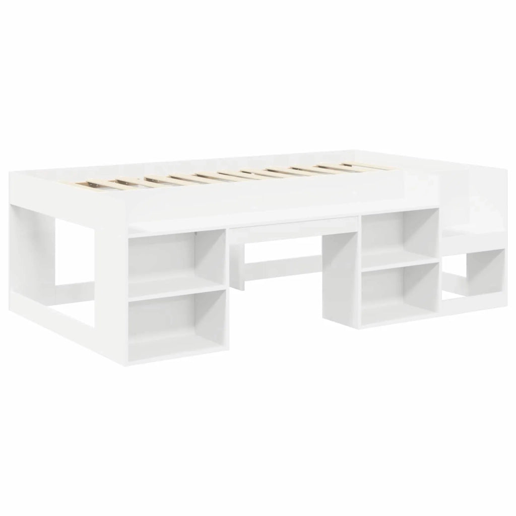 Letto con Tunnel 3 pz Bianco e Blu Legno ingegnerizzato 3423619