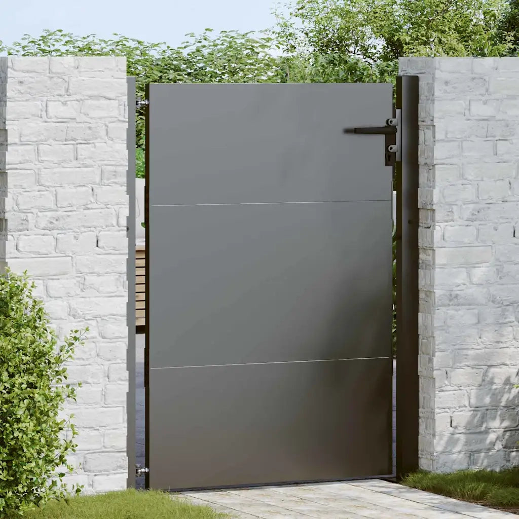 Cancello da giardino con blocco Nero 110 x 155 cm 42015906