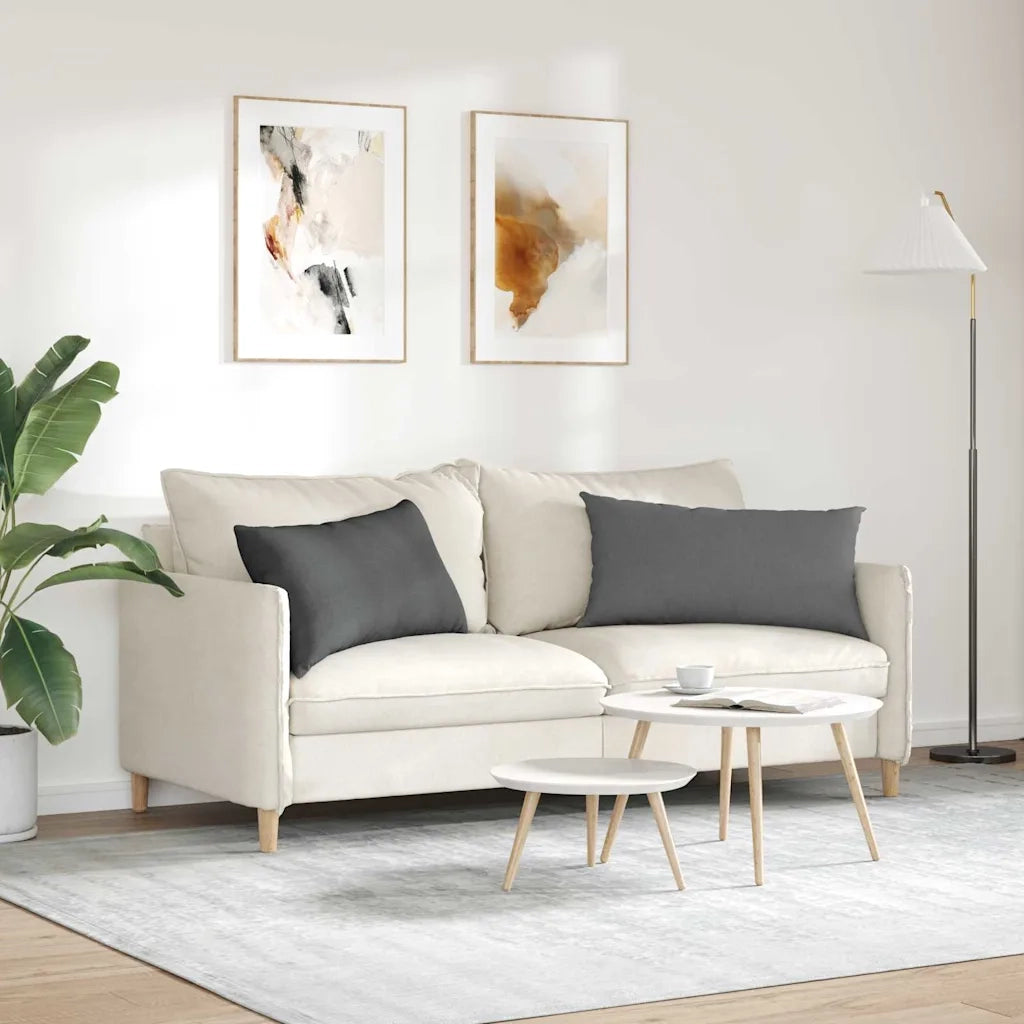 Cuscini da Divano 2 pcs Grigio scuro 80 x 40 cm Tessuto 42013697