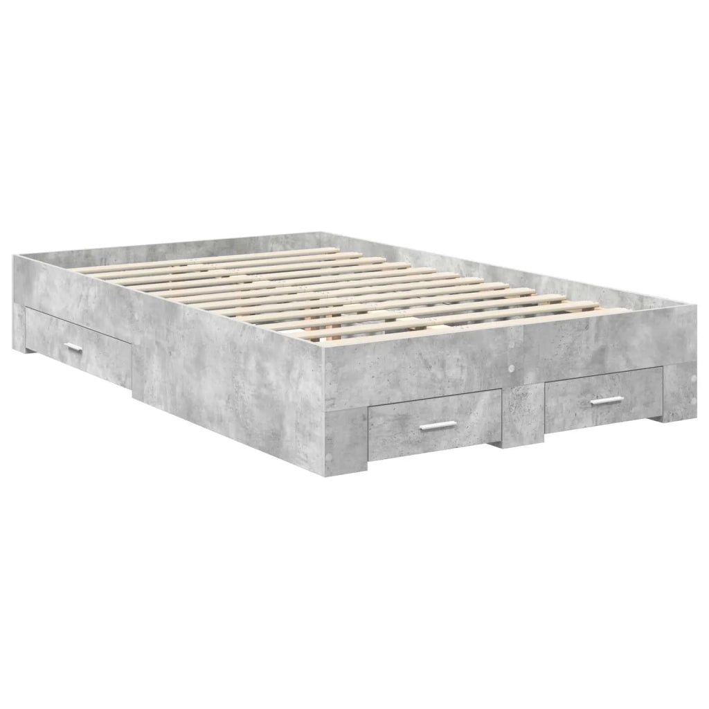 Struttura del letto con testiera Grigio cemento 120 x 190 cm 3410006