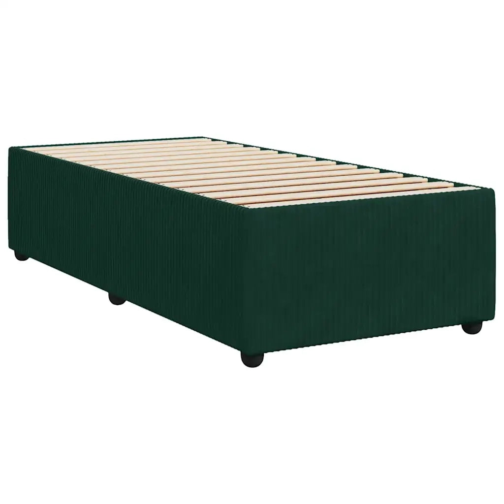 Giroletto a Molle con Materasso Verde Scuro 100x200 cm Velluto 3287659