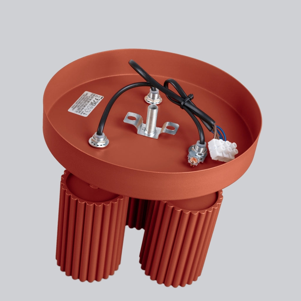Lampada da soffitto KARBON 3P rosso ocra