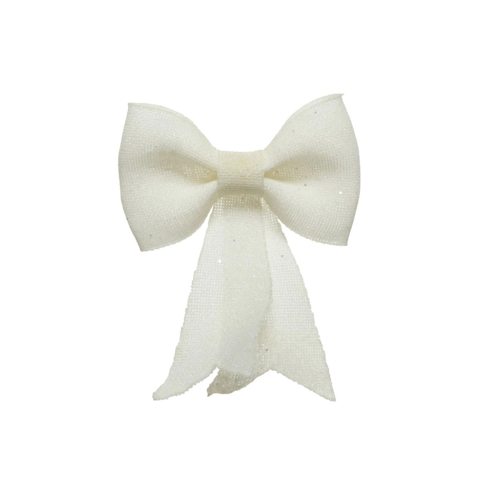 Fiocco Plt c/glitter bianco 5x22x30cm