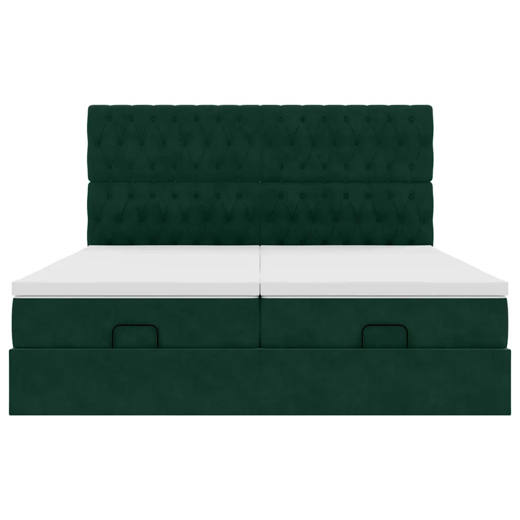 Struttura Letto Pouf con Materassi 180x200 cm Velluto 3313793