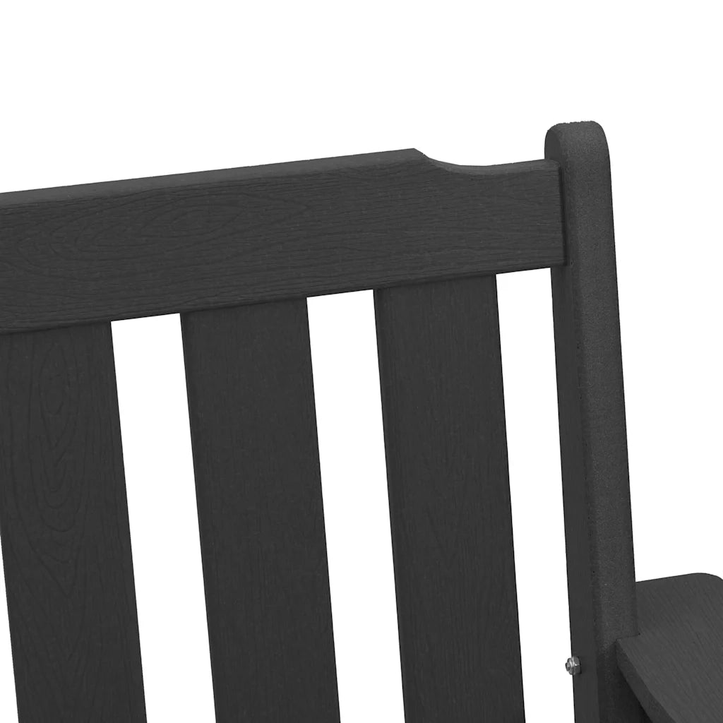 Sedia da pranzo da giardino 2 pcs Nero 65,5 x 59 x 88 cm HDPE 42006605