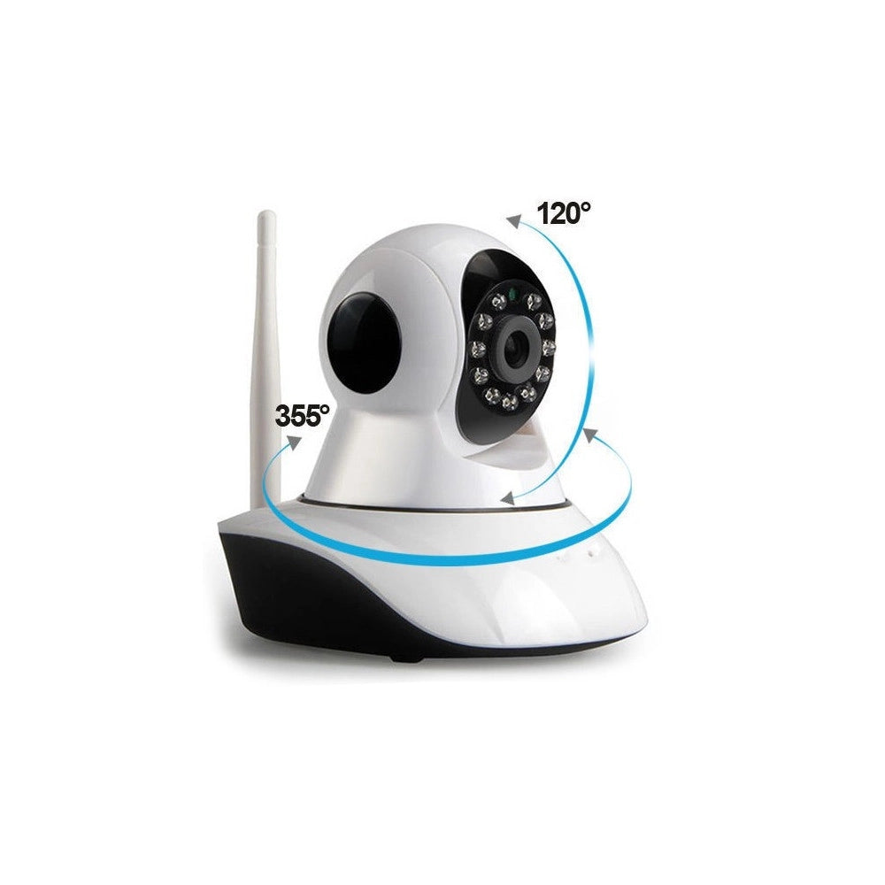 Trade Shop - Telecamera Ip Camera Hd 720p Wireless Led Ir Lan Motorizzata Wifi Rete Internet -