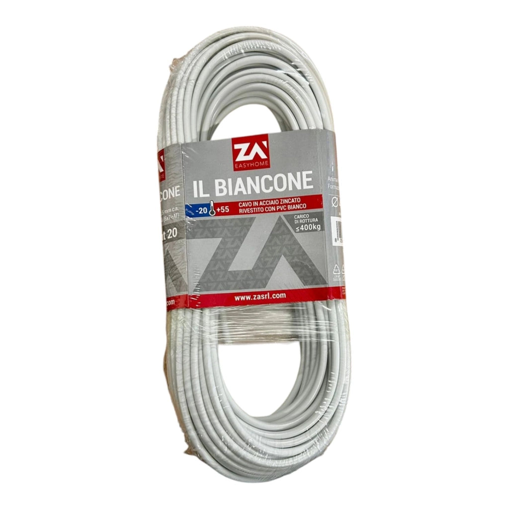 FILO STENDIBIANCHERIA BIANCO 4,5MT 20
