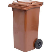 BIDONE QUADRO NETTEZZA URBANA CON RUOTE LT.120  cm.48x57x95h.  marrone    ICS