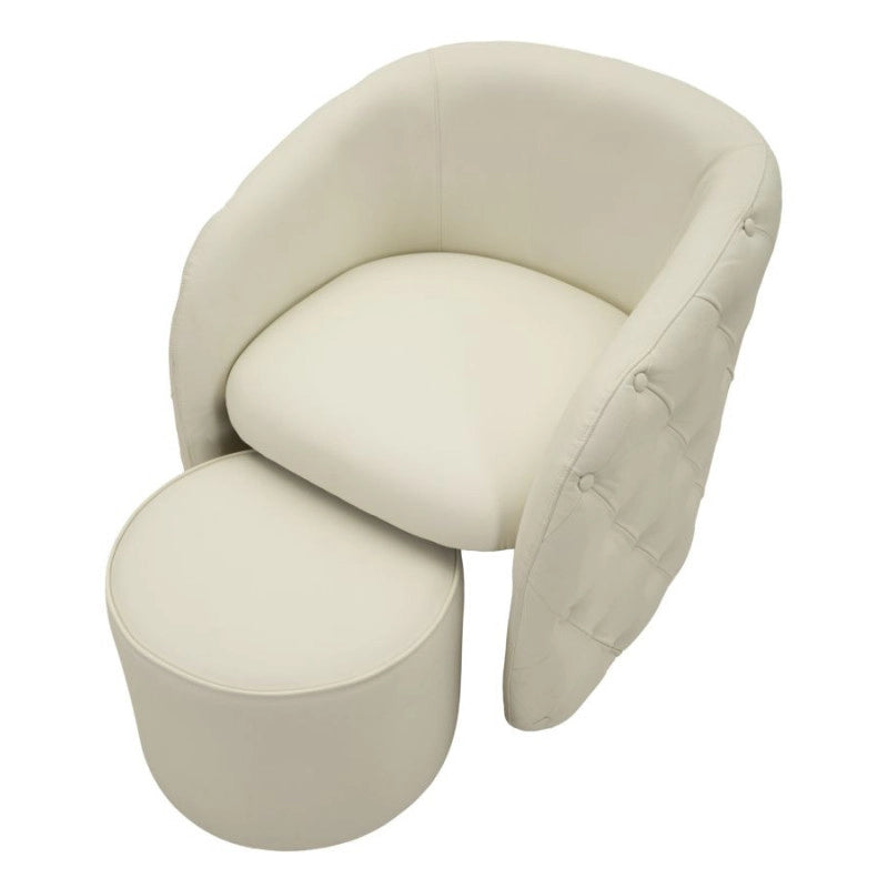 Poltrona Con Puff Zagabria cm 76x75x80-ø 47x35