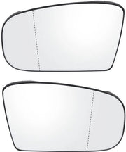 Specchio laterale con funzione di riscaldamento - Specchio retrovisore - Vetro/Plastica - Compatibile con Mercedes Benz S Classe W220 1998-2002 - CL Classe W215 2000-2003 - Vetro bianco/blu - Specchietto per auto