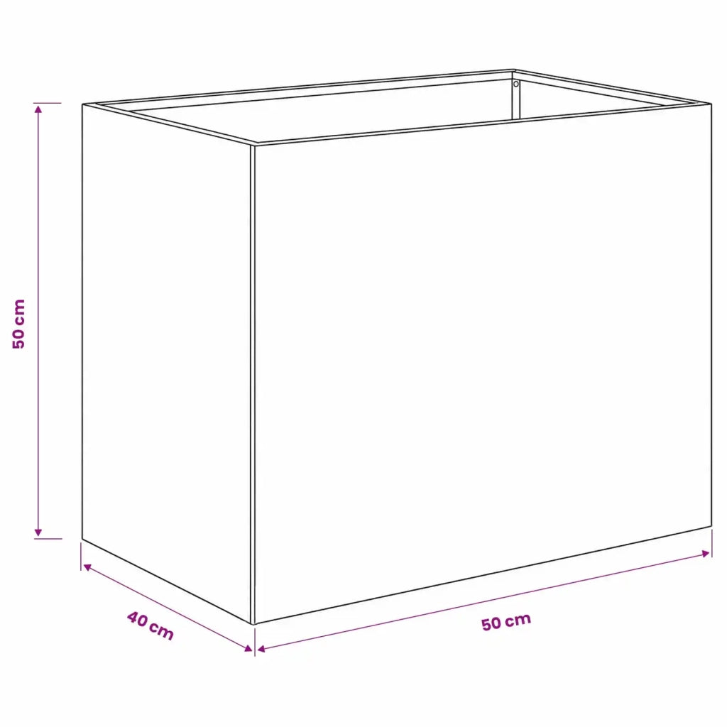 Vaso da giardino 2 pz Antracite 50 x 40 x 50 cm 8005657