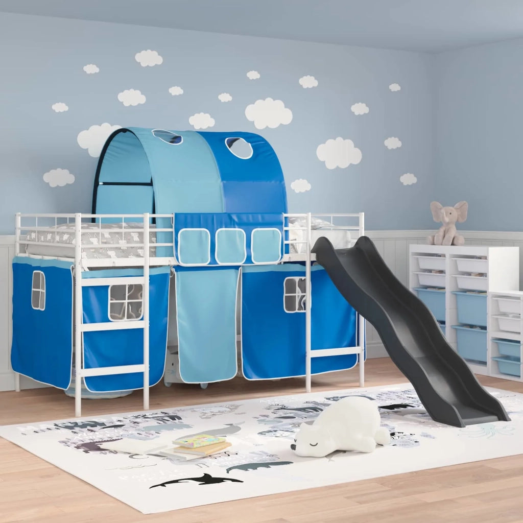 Struttura del letto loft per bambini Bianco e Blu 80 x 200 cm 42020858