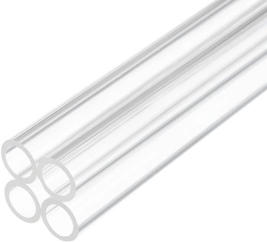 Tubo Acrilico 10 Pollici - Tubo Acrilico Trasparente - 10 mm x 14 mm - 4 Pezzi - Tubi Idraulici - Buona Resistenza al Vento - Alta Transparenza - Tubo Acrilico