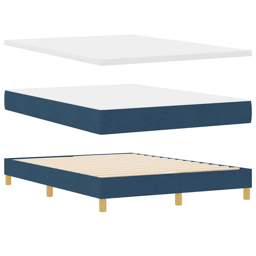 Letto a molle con materasso Blu 190 x 140 cm Tessuto 3341292