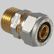 Raccordo a compressione diritto Maschio  20 x 3/4     T.D.M.
