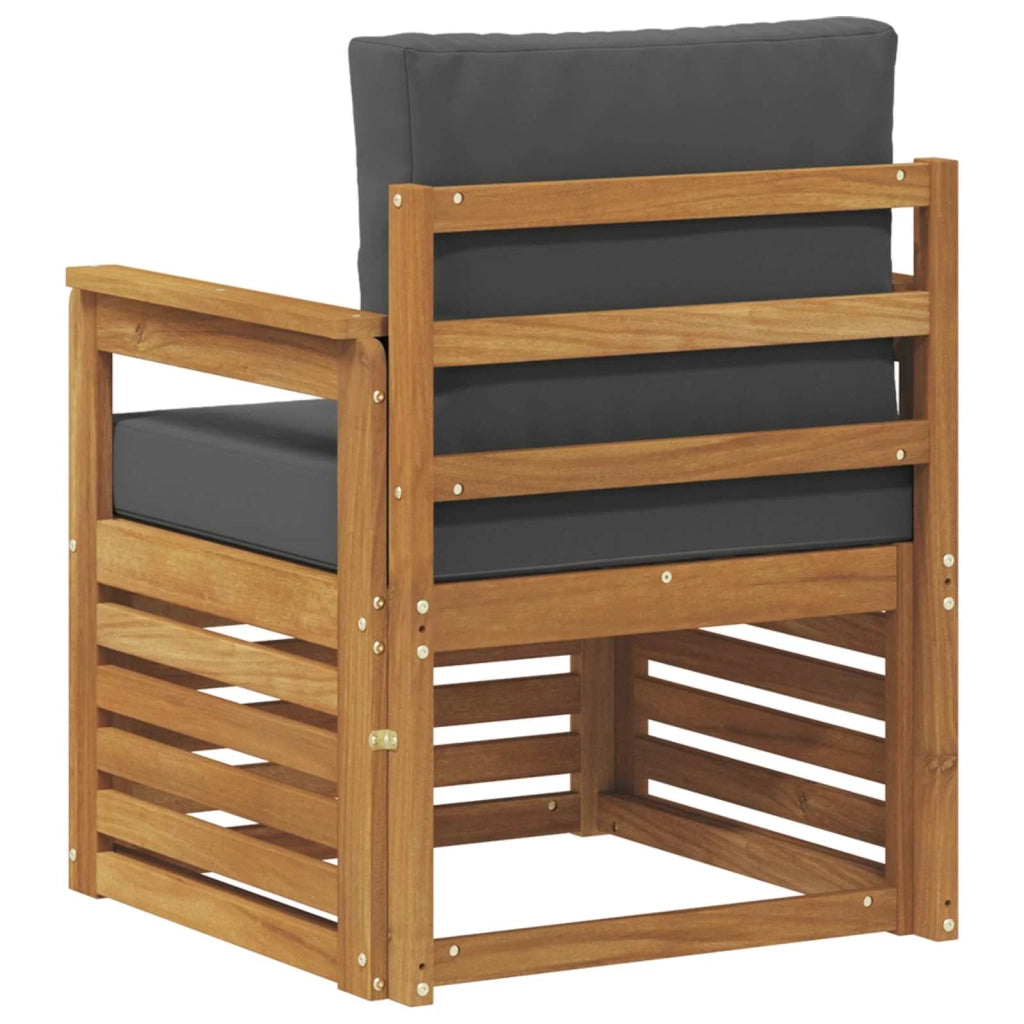Set di divani da esterno Legno di Acacia Massello e Poliestere 3436342