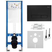 Set Telaio Da Incasso Per Wc Slim 024n Con Pulsante Hd Black