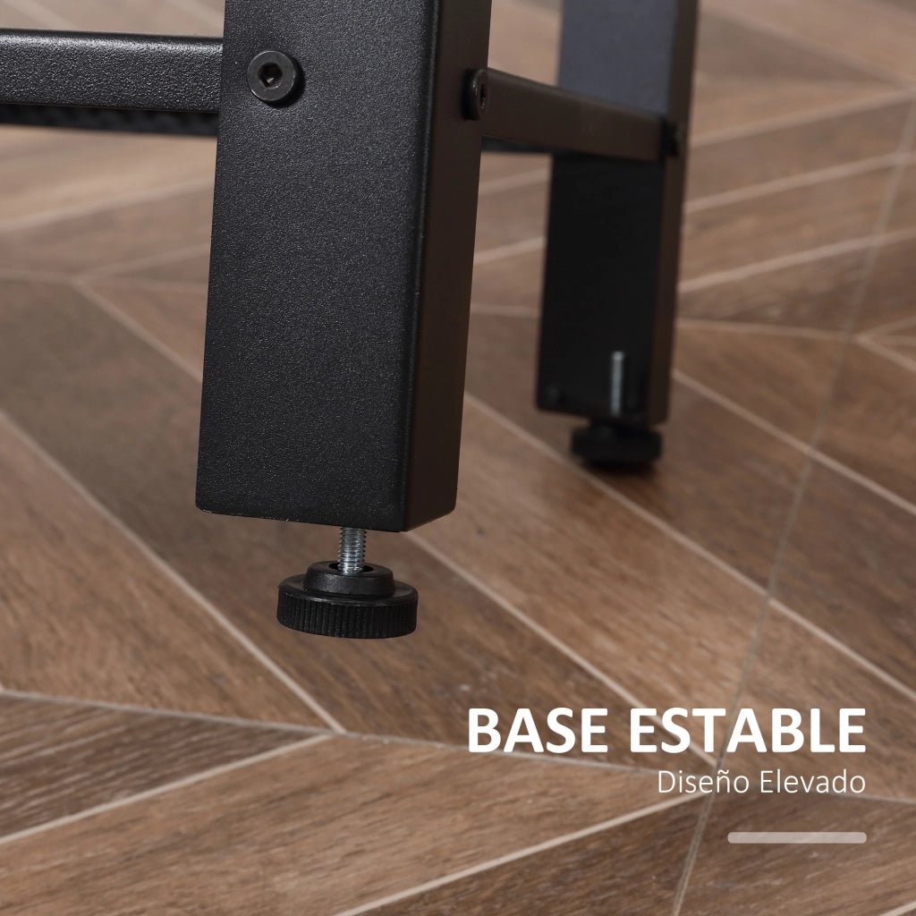 Tavolino da caff¨¨ industriale con ripiani in metallo ¨C Minimal ¨C 45x35x75 cm rovere e nero
