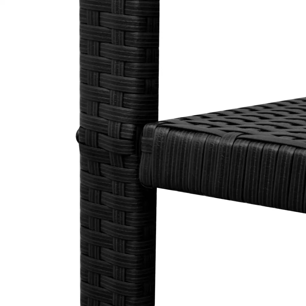 Set da Bistrot 3 pz in Polyrattan Nero 42862