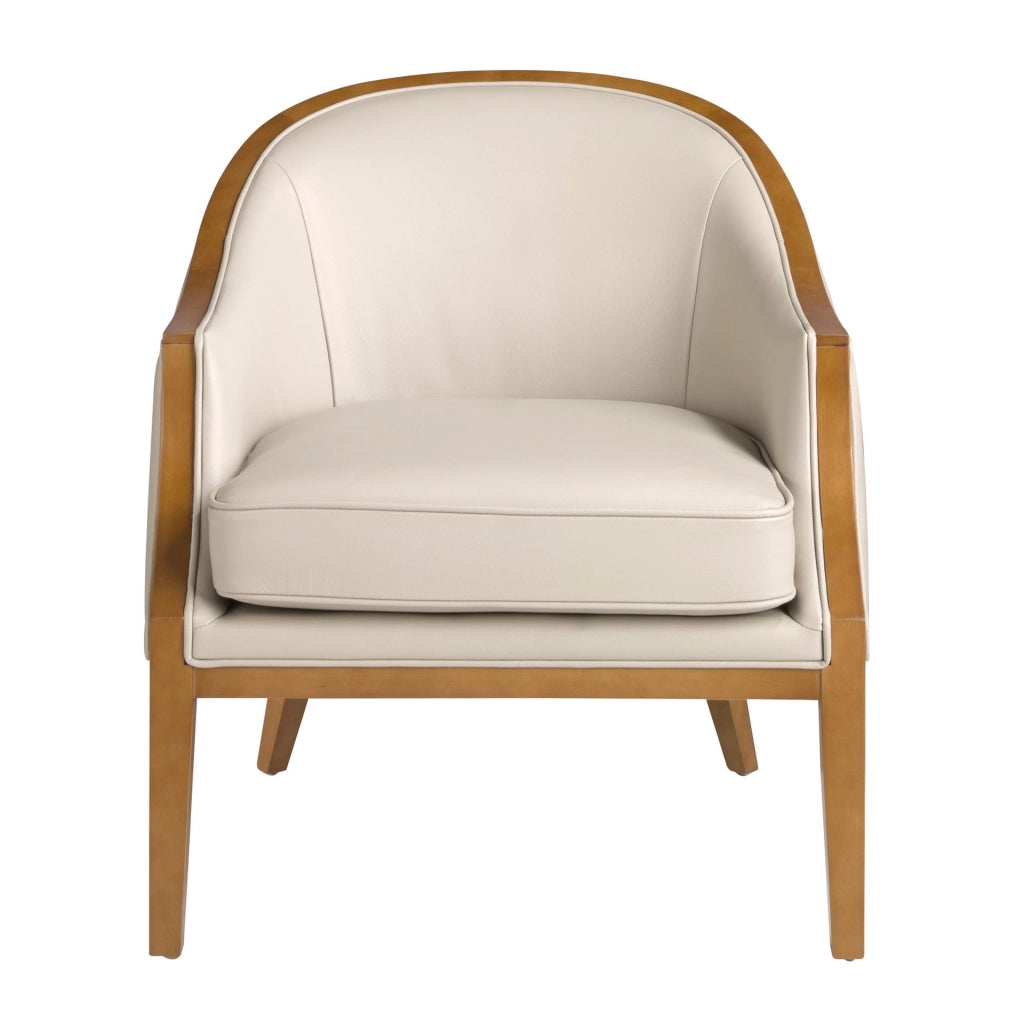 Poltrona in pelle sabbia
