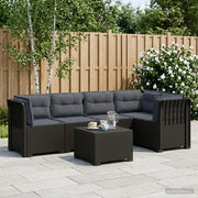 Divano da Giardino 5 Posti con Cuscini Stile Rattan PP 3444089