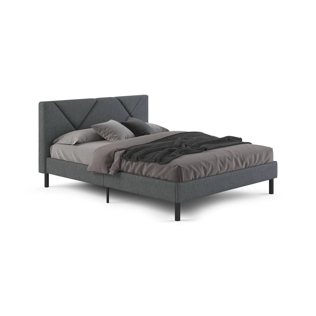 Hemera, Letto Piazza e Mezza Dimensione Materasso 120x190 cm, Grigio