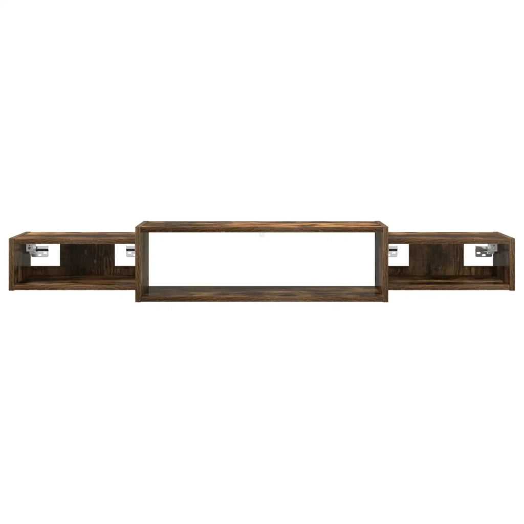 Mobile TV da Parete A parete-Credenza per TV sospesa Rovere Fumo 140 x 28 x 21 cm