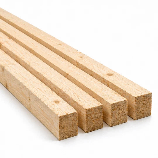 Morali abete carpenteria grezzi   38 x 38 x 2000 mm 10 pz.
