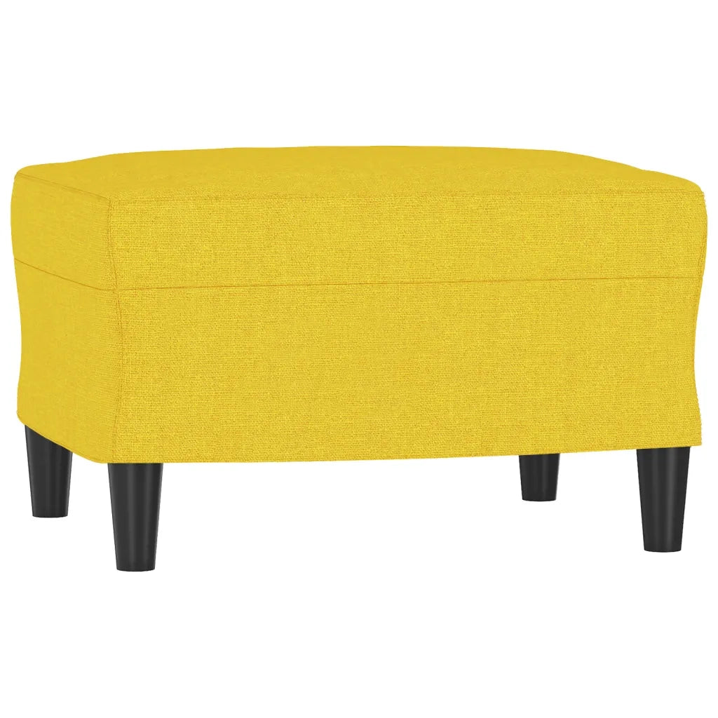 Set di Divani 4 pz con Cuscini Giallo Chiaro in Tessuto 3201783