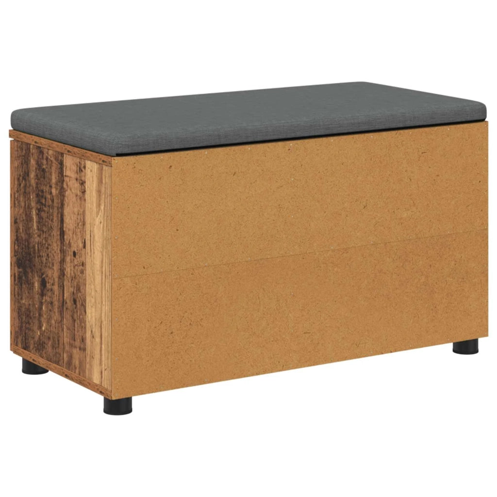 Panca per ingresso con cuscino Legno vecchio 80 x 38 x 46 cm 891510