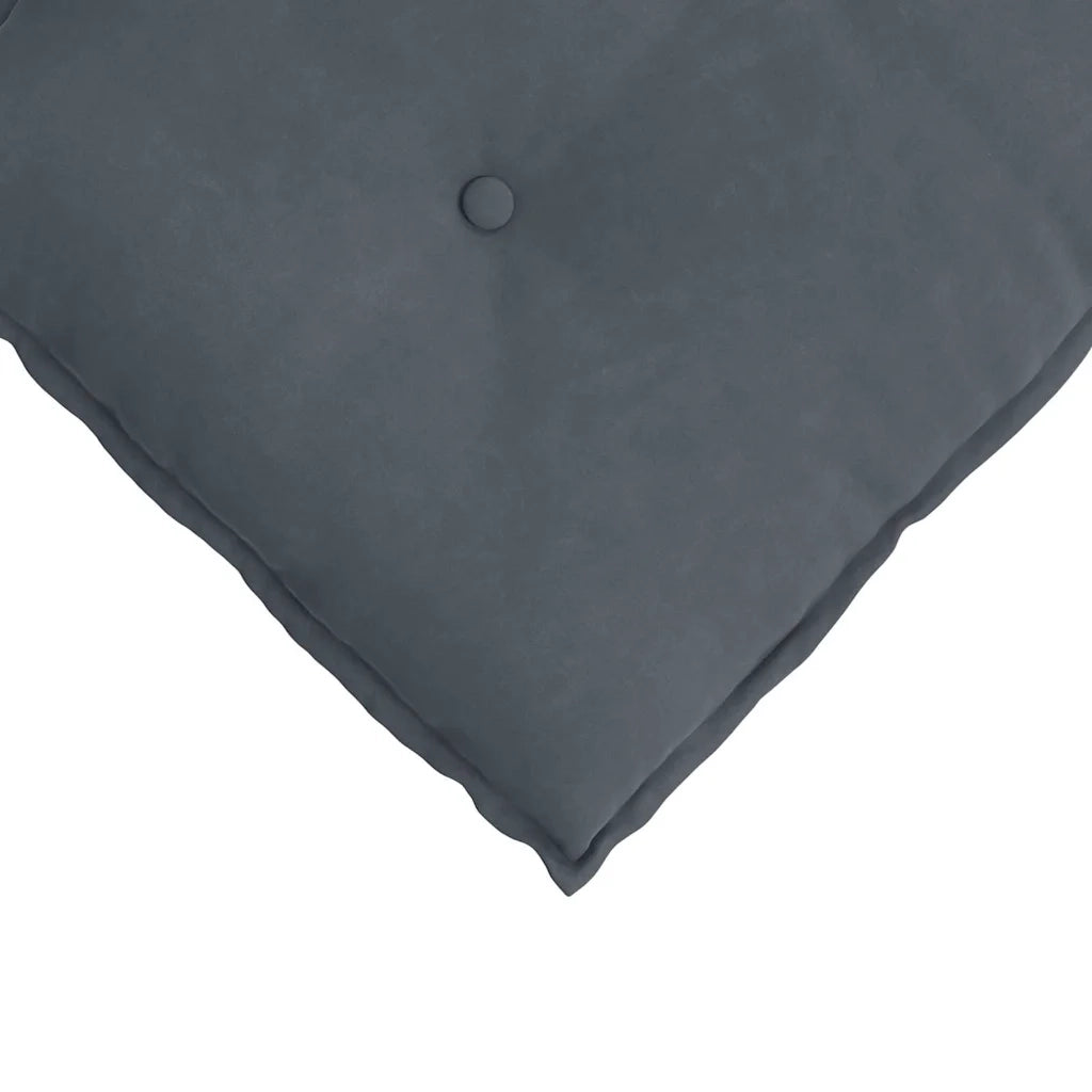 Cuscino per Schiena | Cuscino dorsale Grigio scuro 140 x 50 cm Tessuto in Cords