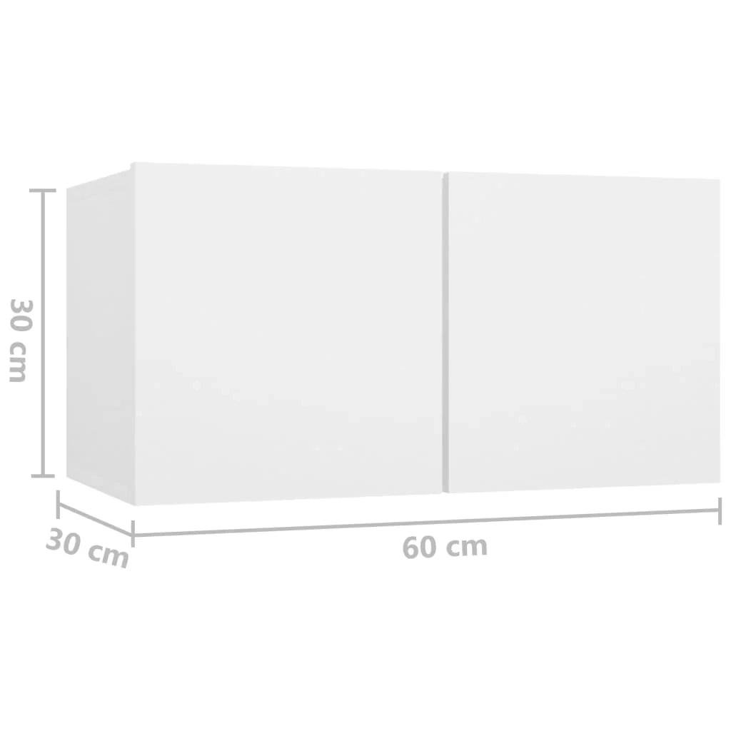 Set di mobili da 8 pezzi tra cui armadio credenza mobile TV televisore per soggiorno camera da letto salotto legno ingegnerizzato bianco 02_0025231