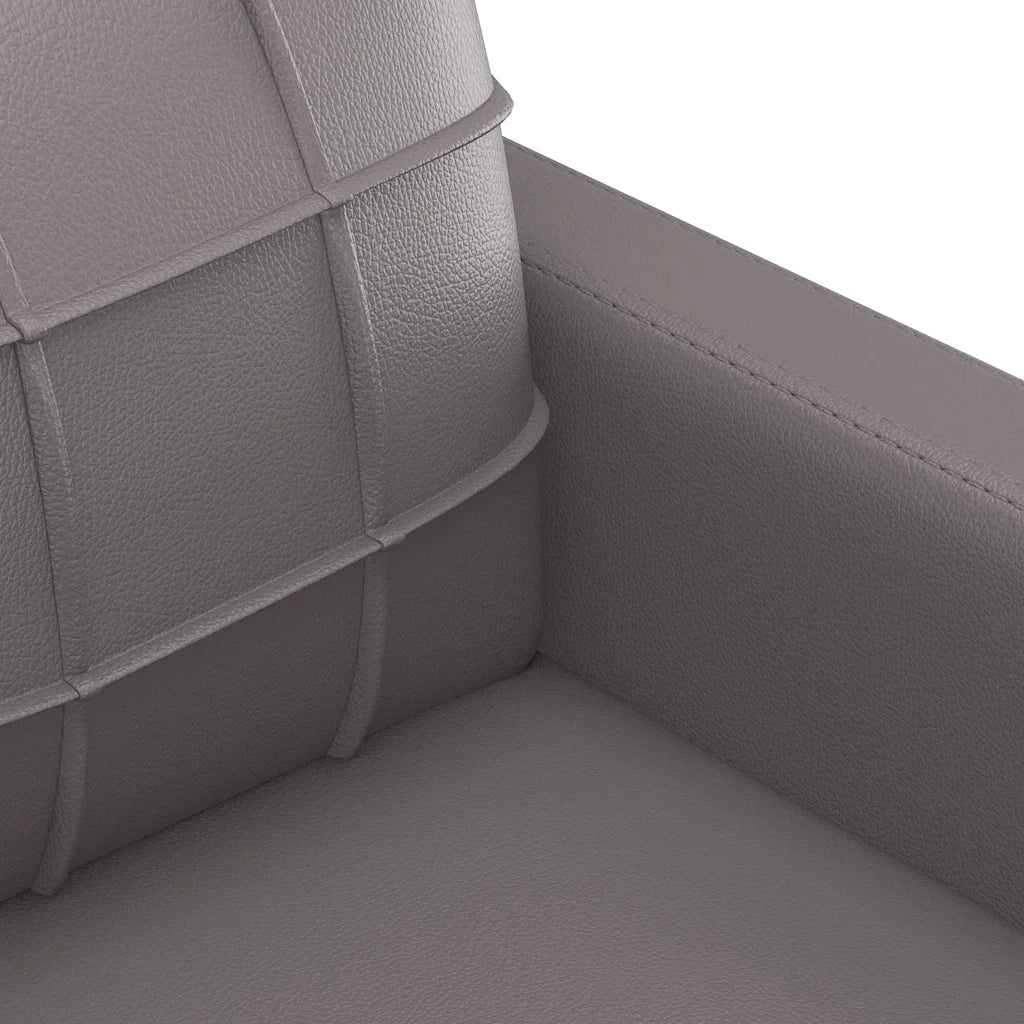 Poltrona | Sedia Relax Grigia 60 cm in Similpelle