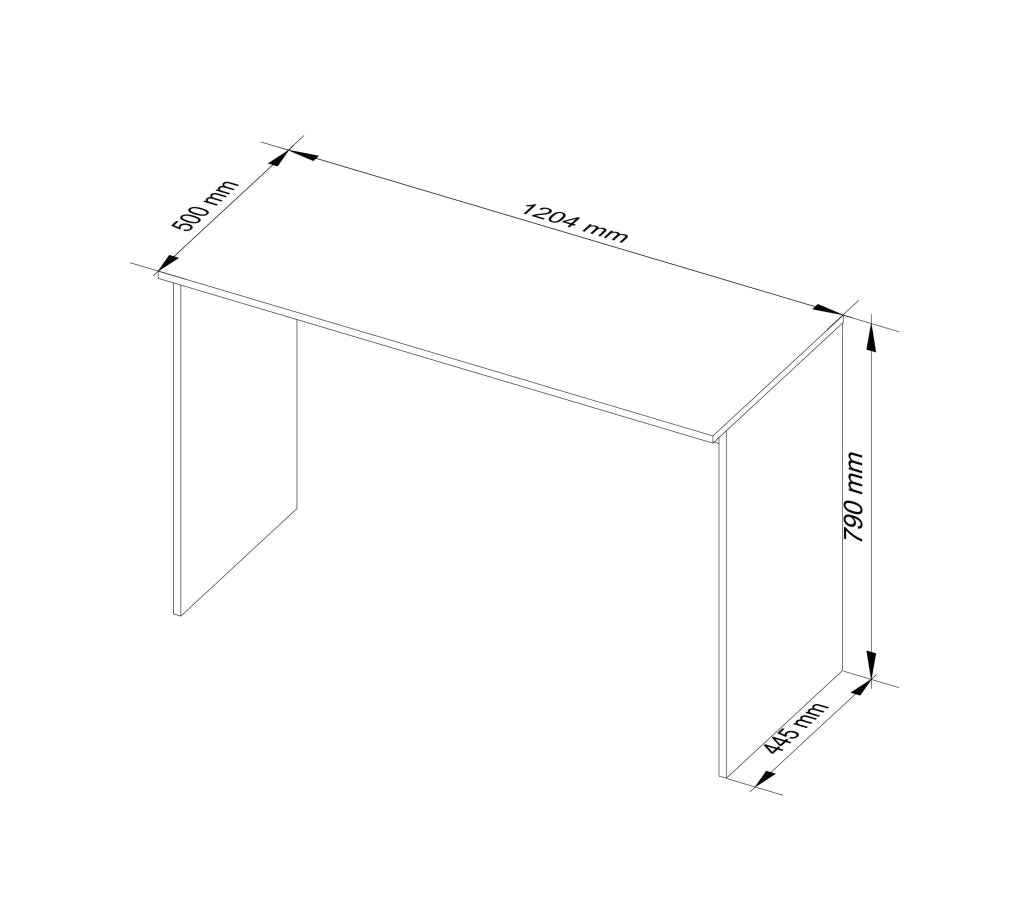 Scrivania AKORD B17 Wengé 120 cm 120x50x79 cm