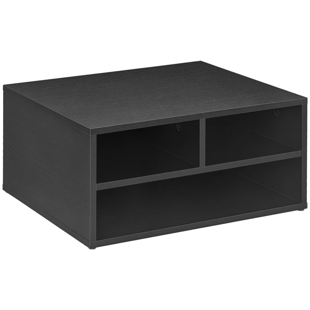 Mobile Porta Stampante con 3 Ripiani Aperti ¨C Minimal ¨C Nero 47x40x23 cm