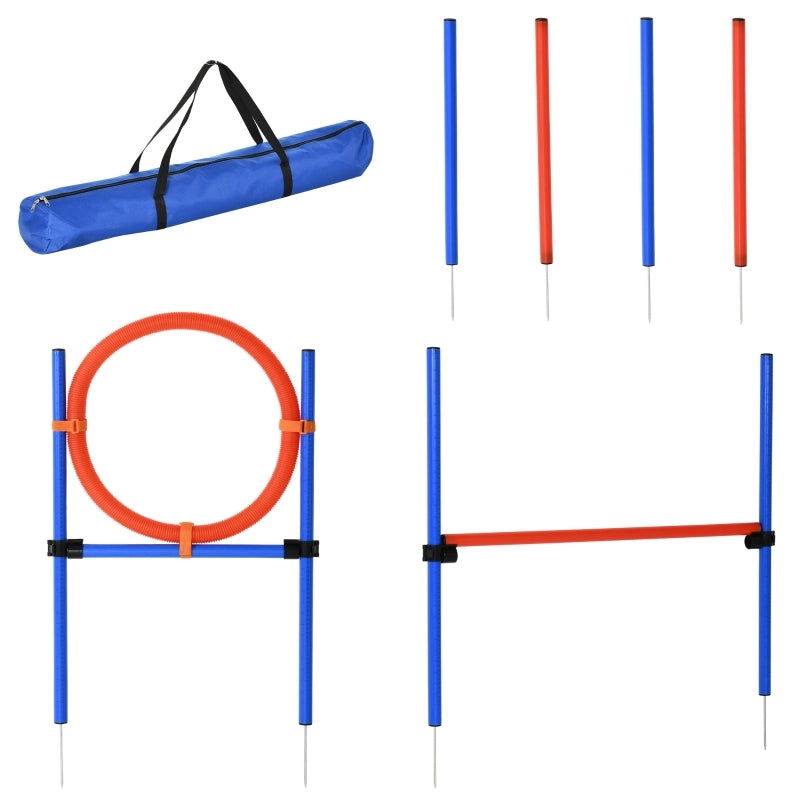 Attrezzatura per l'addestramento all'agilit¨¤ dei cani, set per esercizi di agilit¨¤, set per agilit¨¤ canina, anello per salto ostacoli slalom per