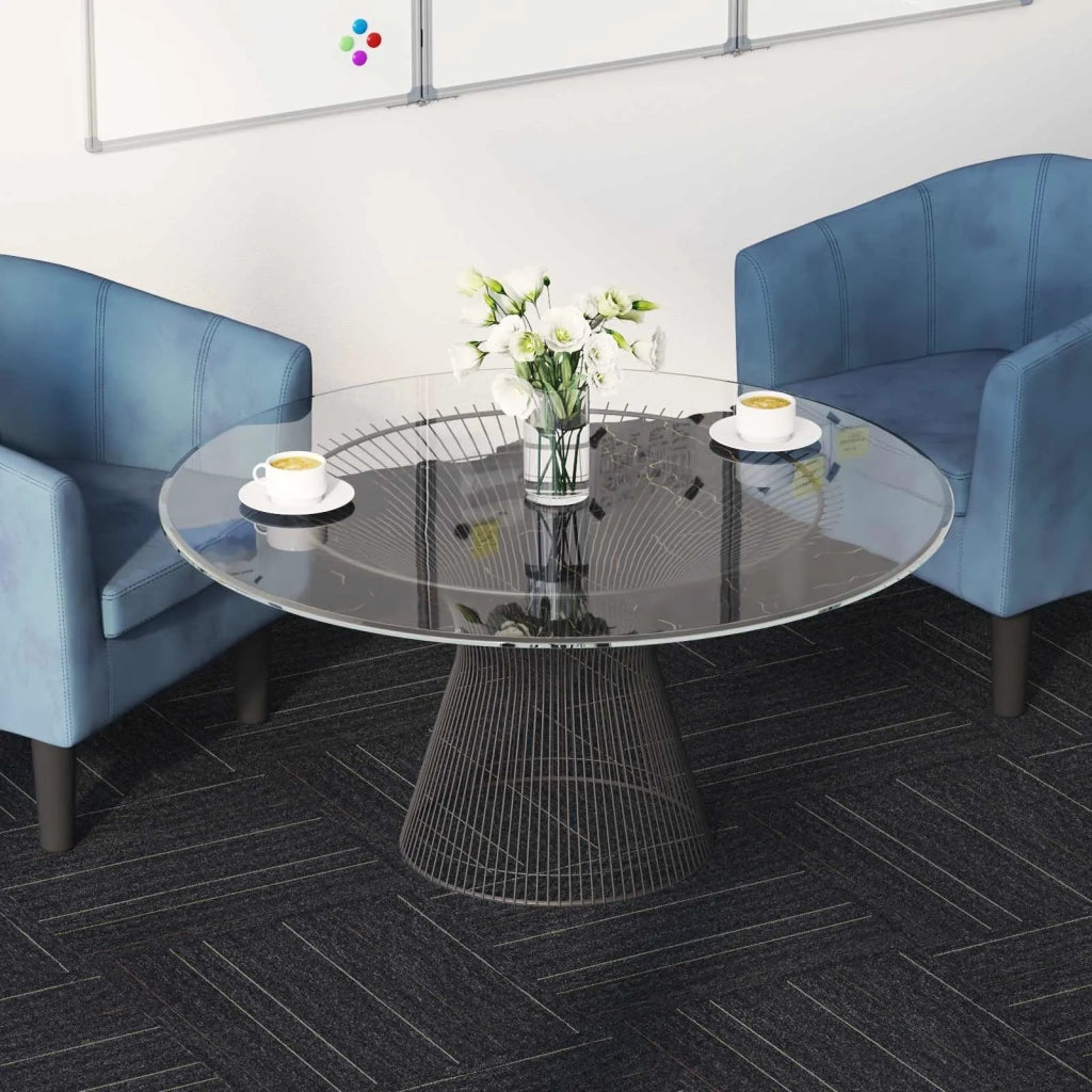 Piastrella per Tappeto Grigio scuro con strisce 50 x 50 cm