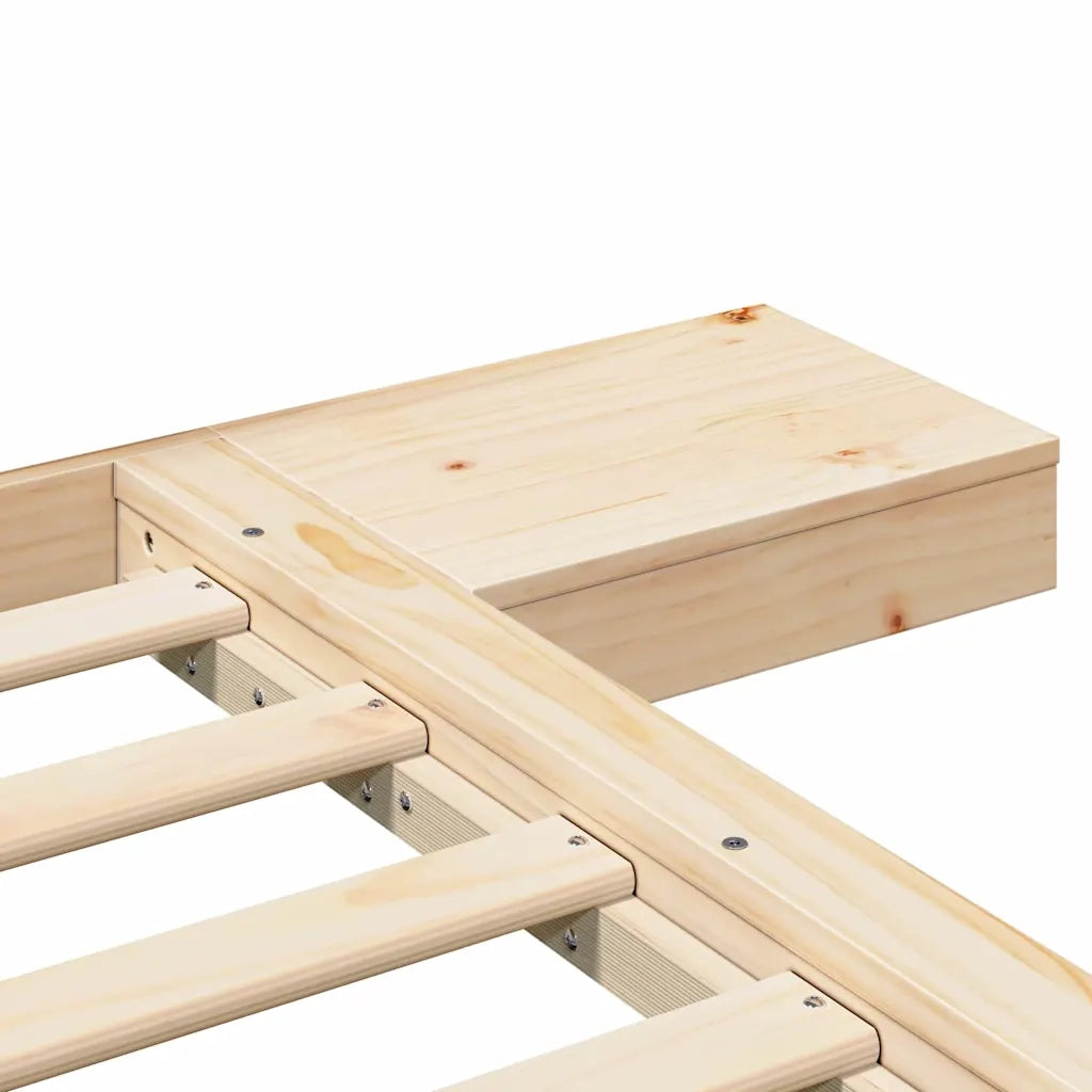 Struttura del letto-Giroletto Marrone 90 x 190 cm legno 397371