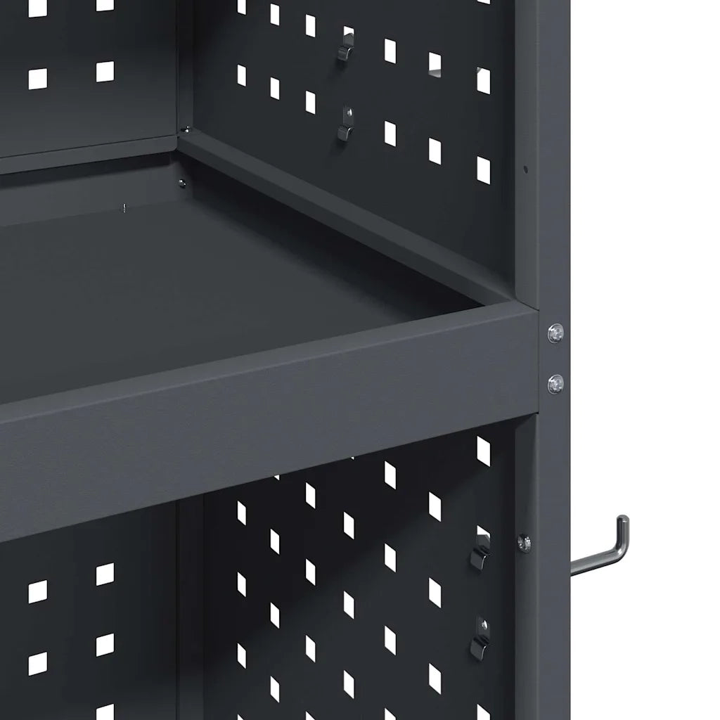 Carrello per Attrezzi con ruota Antracite 65 x 35 x 111 cm 874555