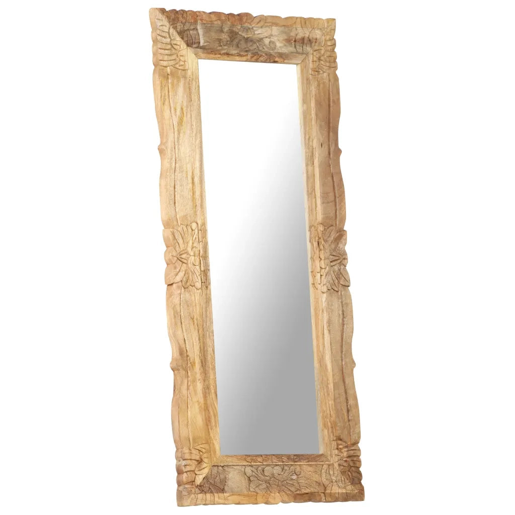 Specchio 110x50 cm in Legno Massello di Mango 321637