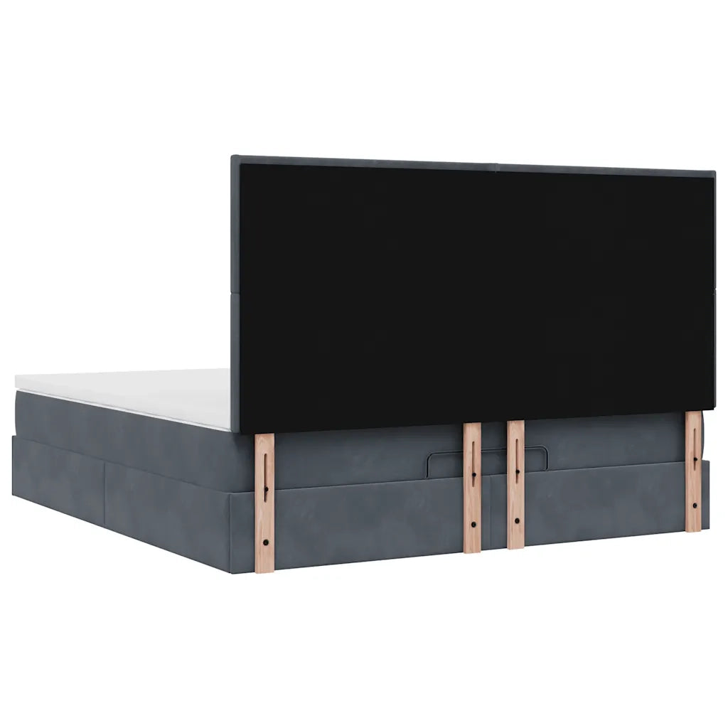 Struttura Letto Pouf con Materassi 180x200 cm Velluto 3313416