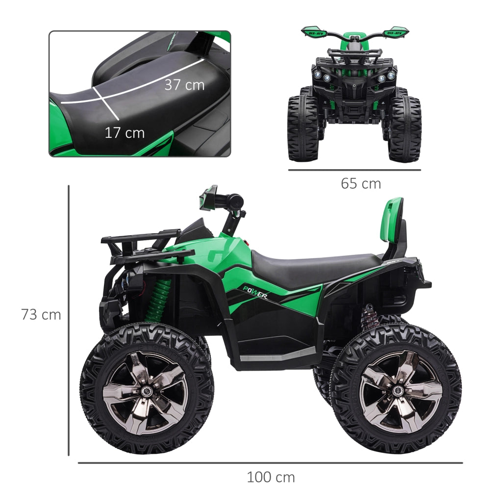 Quad Elettrico per Bambini ¨C Minimal ¨C Verde, 12V, 100x65x73cm