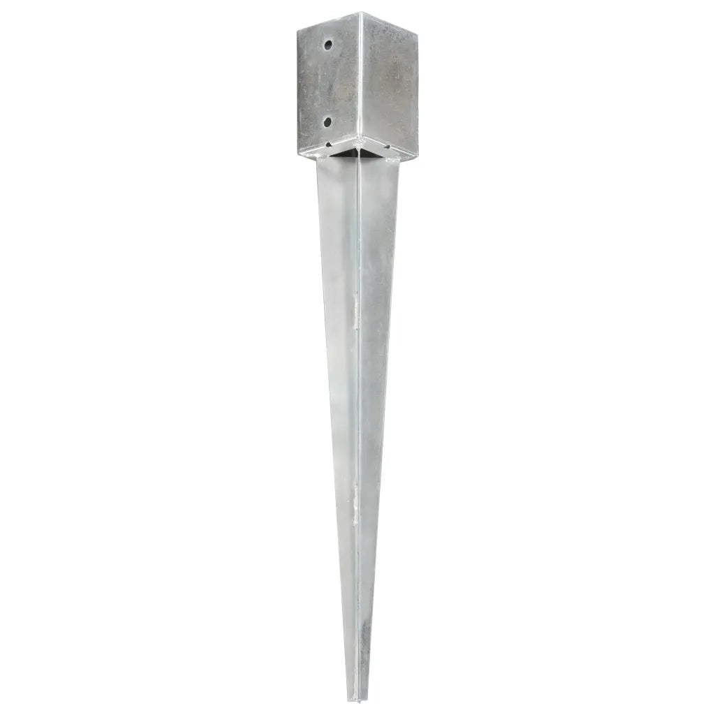 Picchetti di Terra 6 pz Argento 9x9x75 cm in Acciaio Zincato CFW2020130