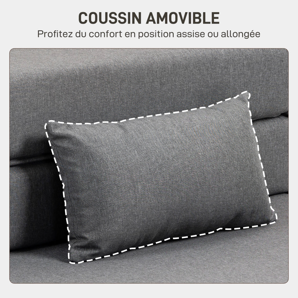 Poltrona letto pieghevole ¨C Minimal ¨C Grigio 120 kg