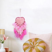 Decorazione da parete con luce LED e veletta (rosa)